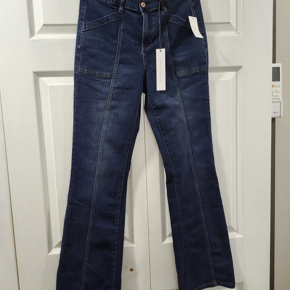 Nicole Miller Indigo Wide Leg Jeans